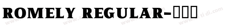 romely regular字体转换